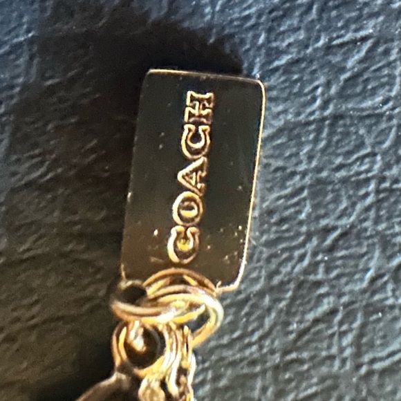 COACH NECKLACE RAINBOW COLORS ON GOLD CHAIN PERFECT GIFT New see earrings too - Picture 7 of 14